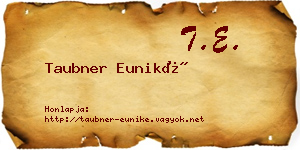 Taubner Euniké névjegykártya